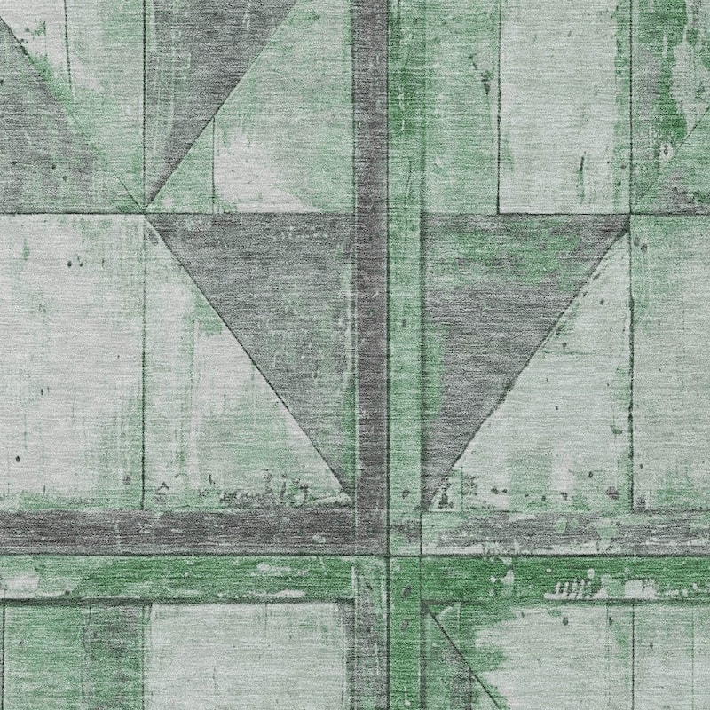 HomeRoots Geometric Transitional Rectangle Outdoor Rug
