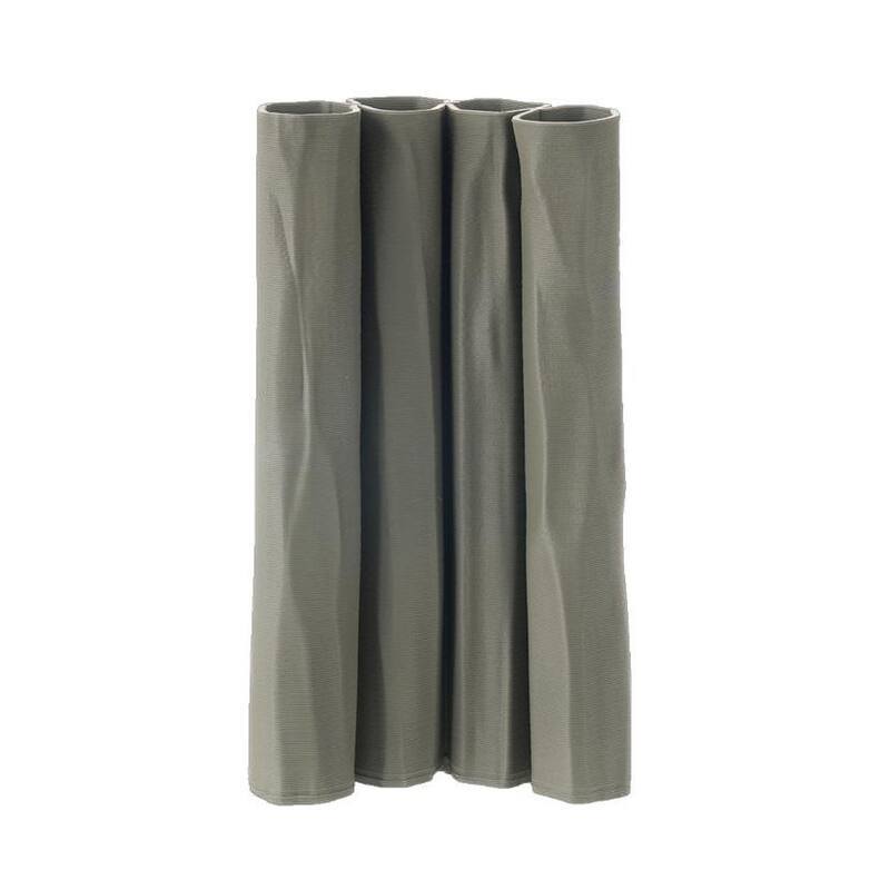 Abstract 3D Printed Ceramic Vase - 11.5" - Gray