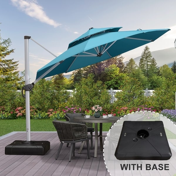 24 patio table umbrella 10Ft. Patio Table Umbrella With 24 Led Lights