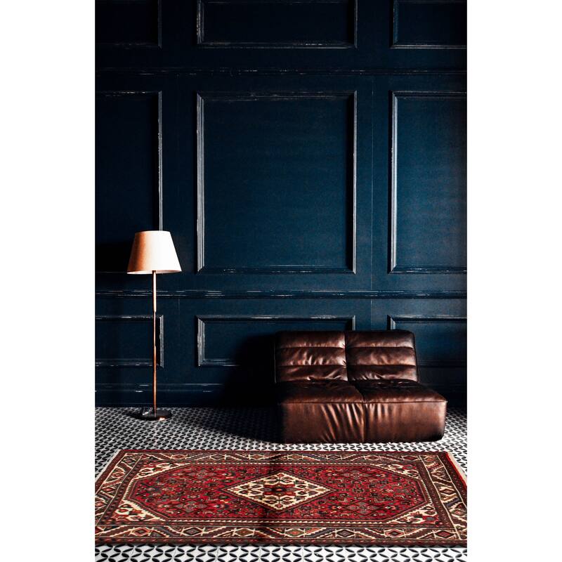 ECARPETGALLERY Hand-knotted Andelz Red Wool Rug - 3'4 x 5'2