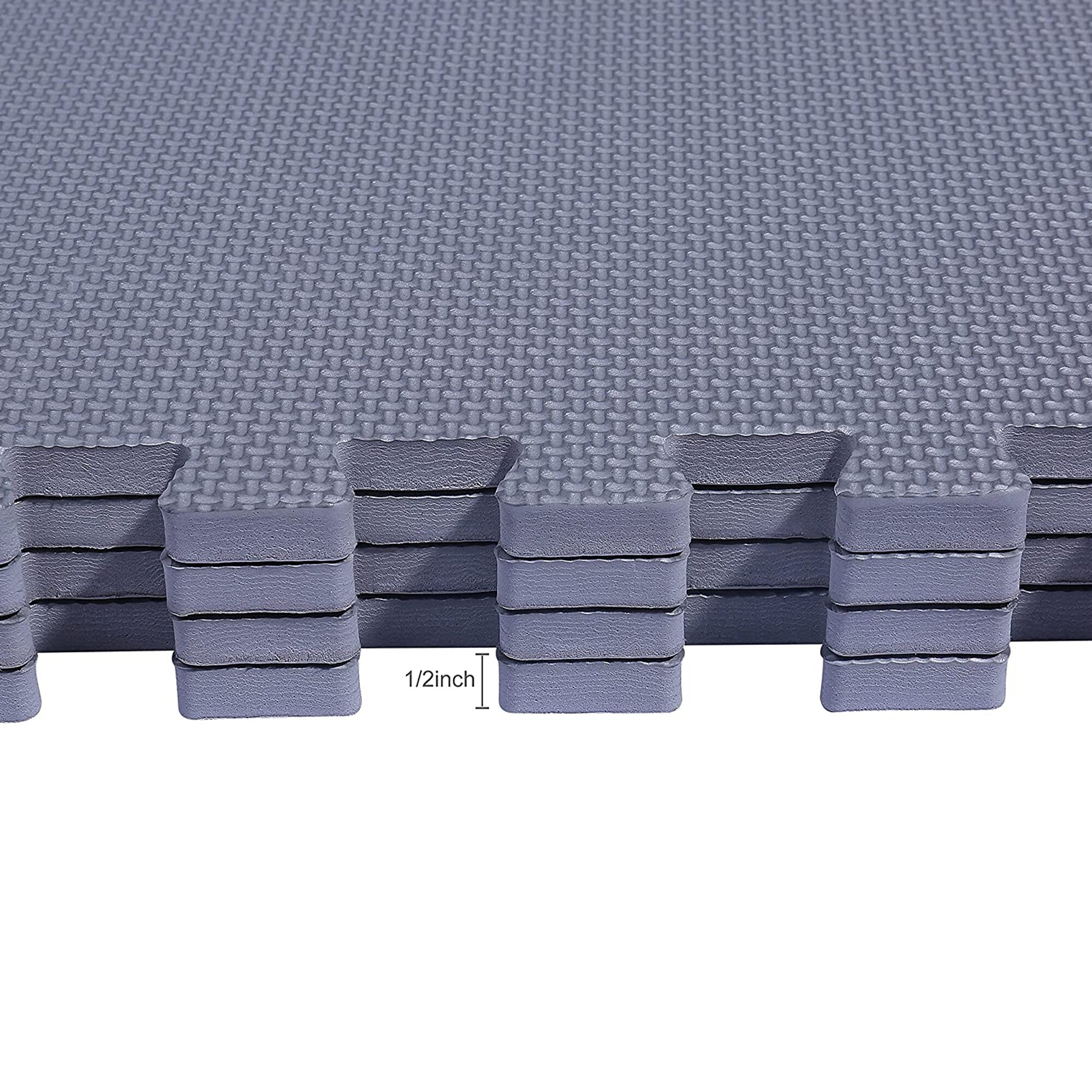 BalanceFrom Fitness 48 Sq Ft Interlocking EVA Foam Exercise Mat