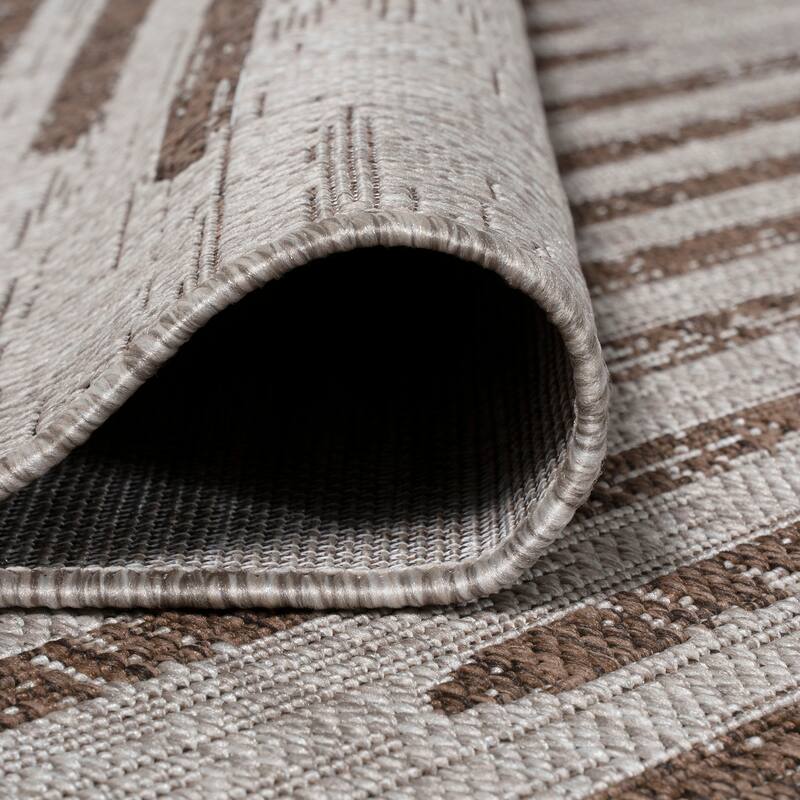 JONATHAN Y Colonia Berber Stripe Geometric Indoor/Outdoor Area Rug
