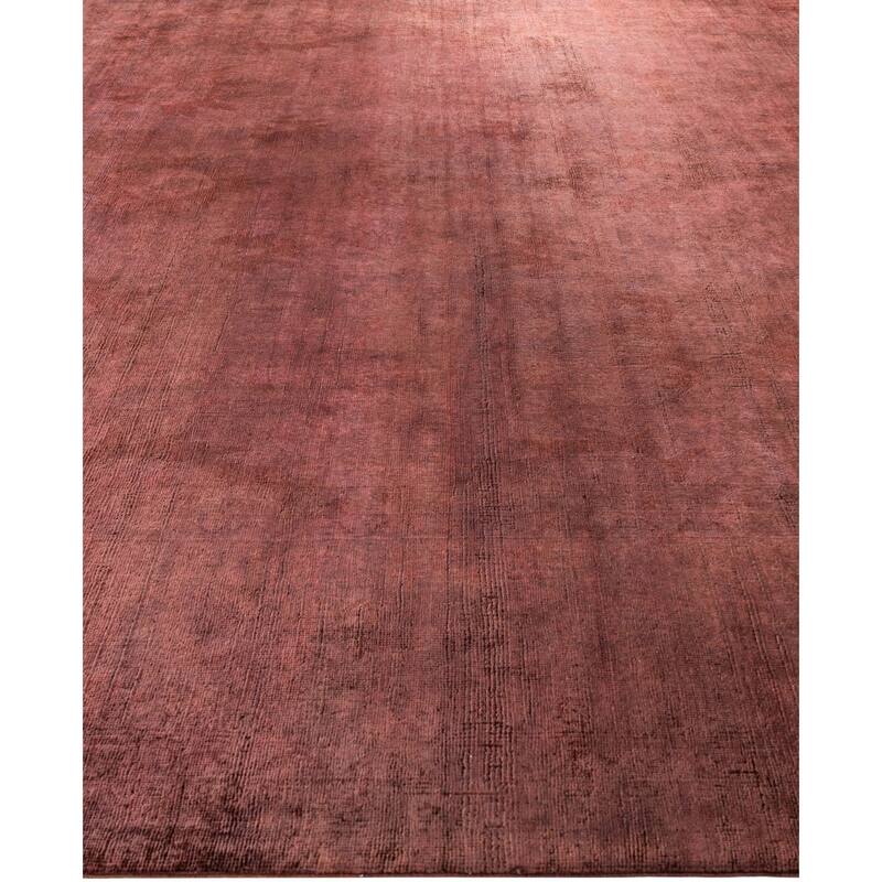 Overdyed One-of-a-Kind Hand-Knotted Area Rug - Pink - 10' 8" x 15' 2"