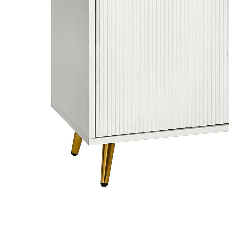 Modern Classic Storage Sideboard with Five Gold Metal Legs