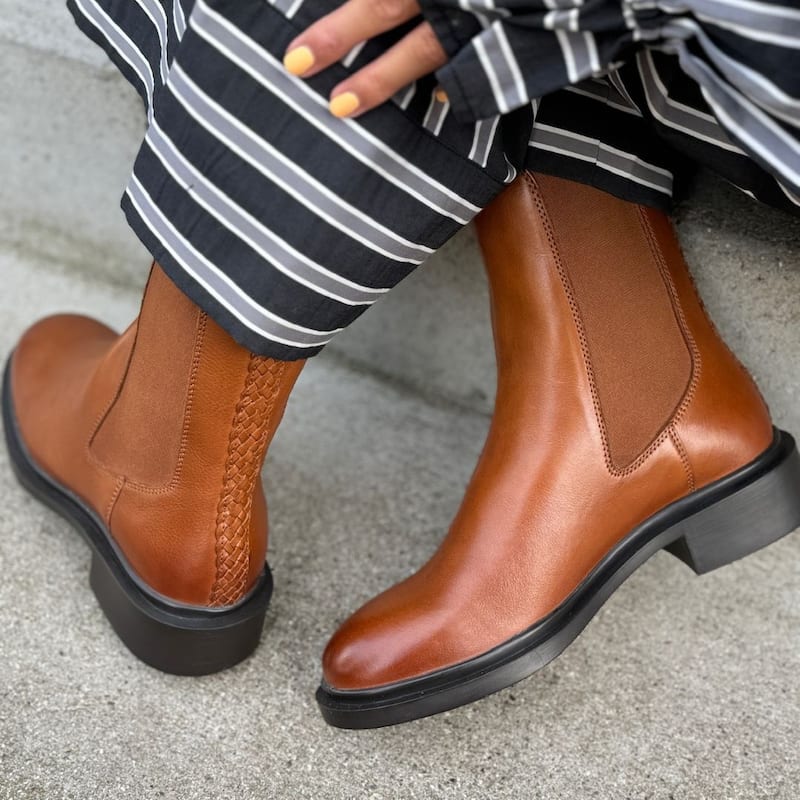 Copenhagen Leather Chelsea Boot - Cognac - 37