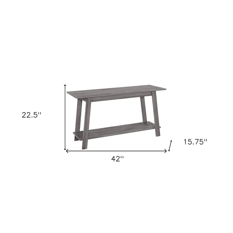 Wooden Laminate Open Storage Shelf TV Stand Ideal for Use in Living Room Bedroom or Playroom - 42”L x 15.75”W x 22.5”H