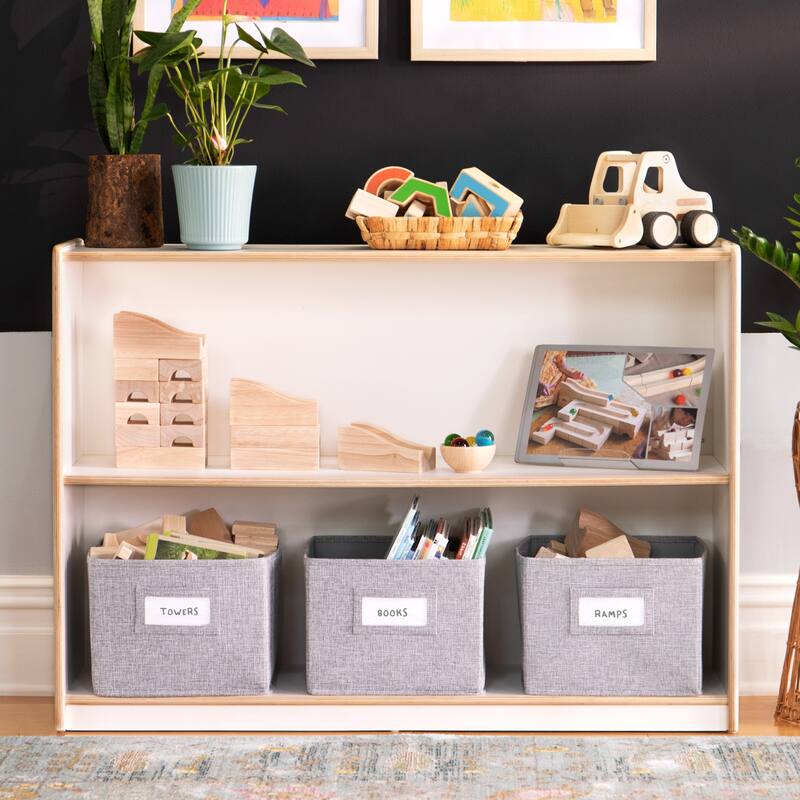 Guidecraft EdQ Essentials Two Shelf Open Storage 30''