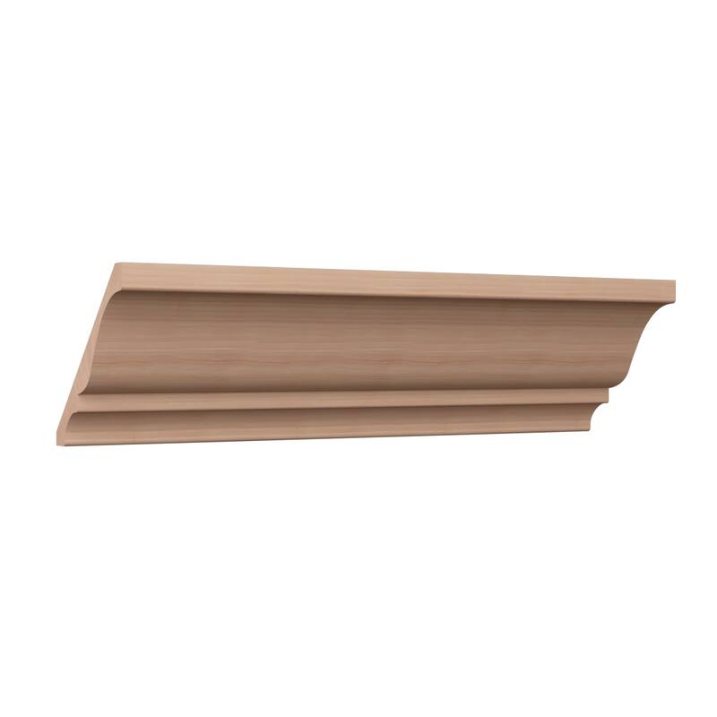 WM45: 3-7/10-in H x 3-3/4-in P x 5-1/4-in F x 96-in L Americraft Solid Hardwood Stain Grade Crown Moulding