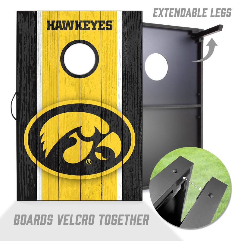 Iowa Hawkeyes NCAA Compact 2x3 Tailgate Cornhole Board Set
