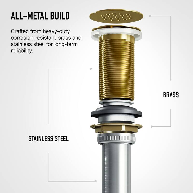 VIGO 1.75" W Vessel Bathroom Sink Grid Drain