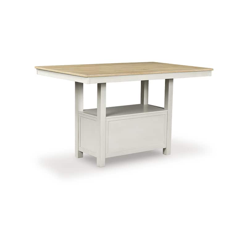 Signature Design by Ashley Westlinport Antique White/Brown Counter Height Dining Table - 38" W x 60" D x 36" H