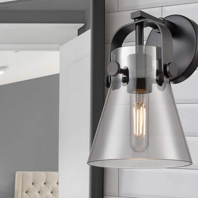 Innovations Lighting 423-1W-10-7 Pilaster II Cone Sconce Pilaster II