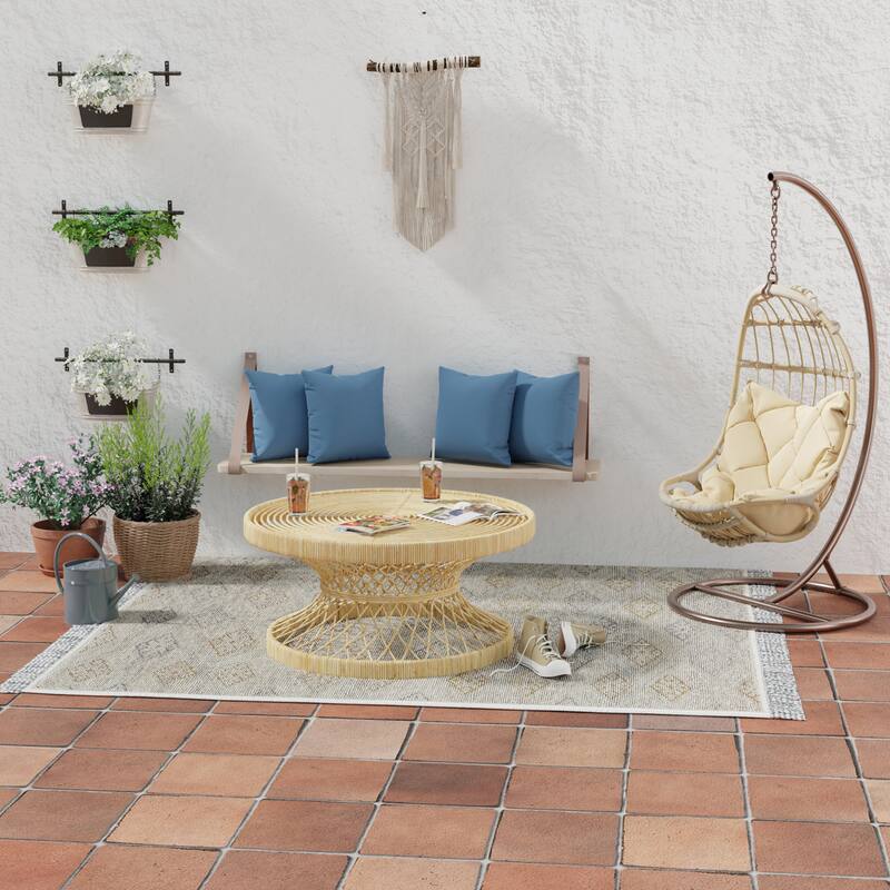 Sunbrella 16" x 16" Outdoor Throw Pillow - 16'' L x 16'' W x 4'' H - Canvas Sapphire
