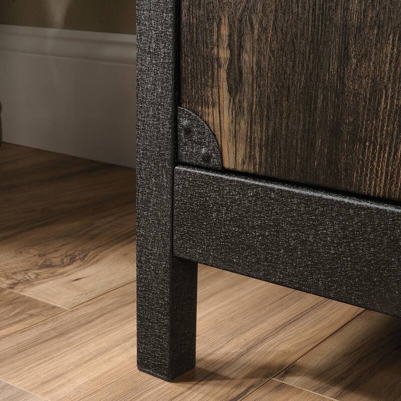 Wood Credenza for TVs up to 60" with Industrial Style, Brown - 60.24" W x 19.09" D x 29.72" H