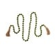 preview thumbnail 18 of 17, Glass Handmade Round Long Beaded Garland with Tassel with Knotted Brown Jute