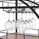 Mobile Bar Cart Serving Wine Cart with Wheels, 3-tier Metal Frame Elegant Wine Storage