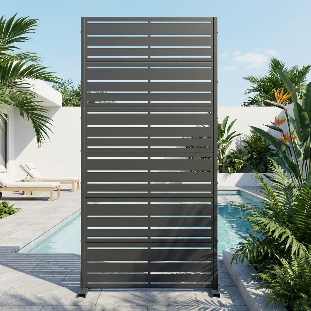 Outdoor Privacy Screen Metal Privacy Screen Panel Free Standing