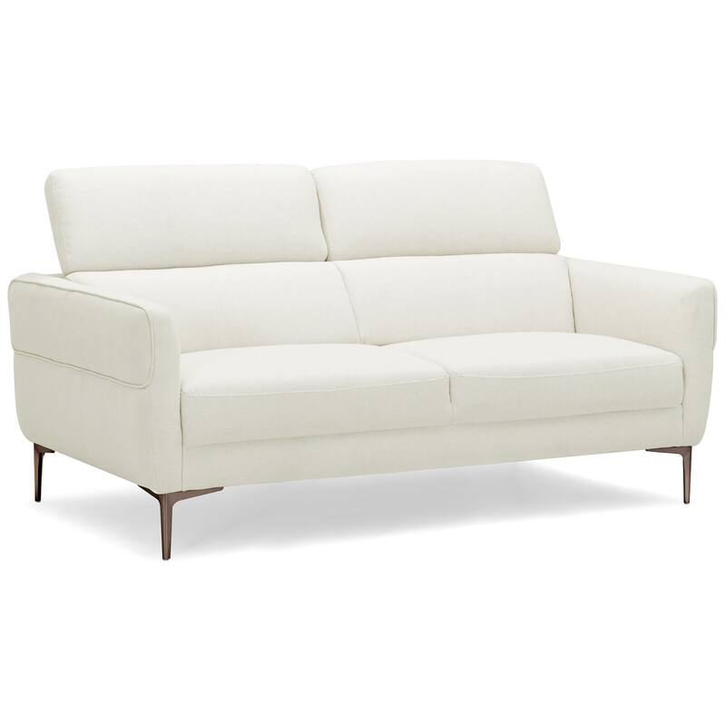 Gymax Modern Loveseat 72.5'' Fabric Sofa Couch w/ Adjustable Headrest