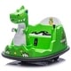 preview thumbnail 1 of 7, 12V Kids Ride On Bumper Car W/Parents Control,Dinosaur Shape & Element Design Green