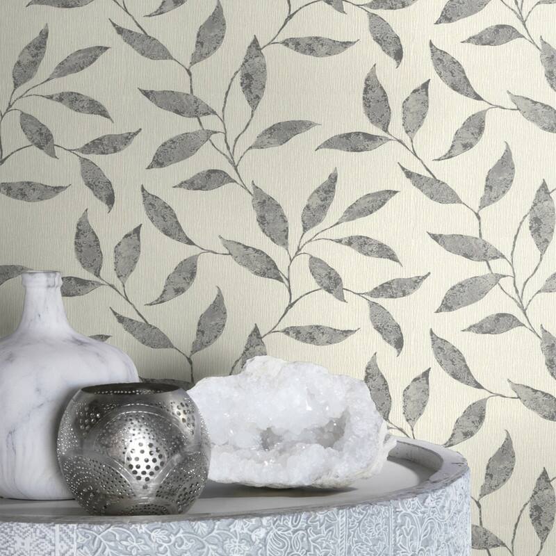 Rasch Amble Light Grey Vine Wallpaper