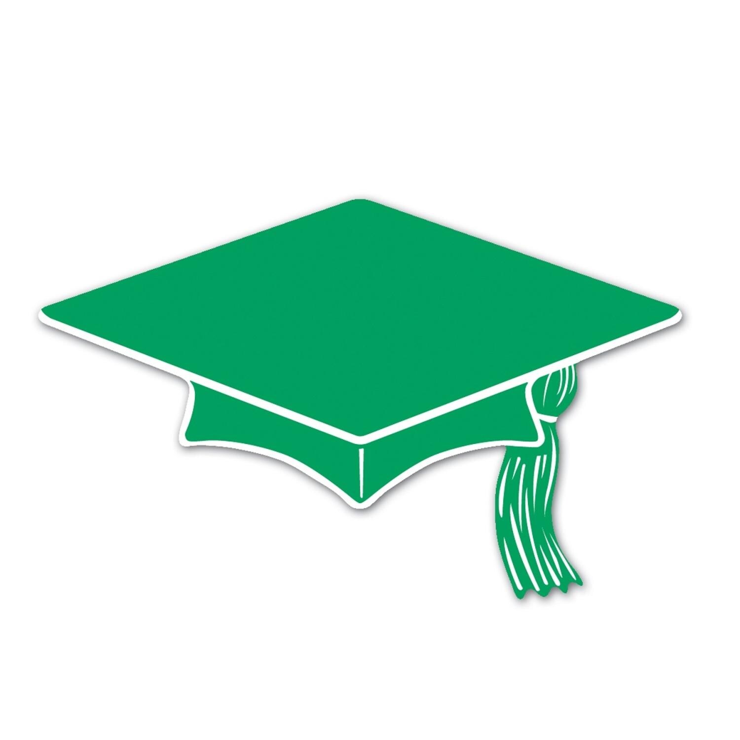 Shop Club Pack Of 240 Green And White Mini Mortarboard Graduation