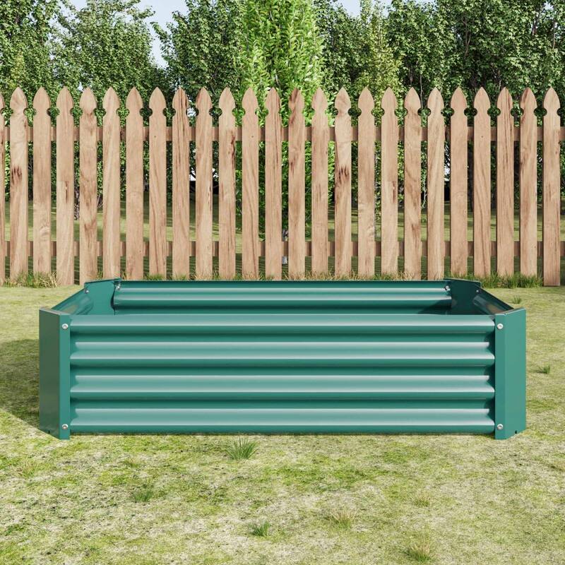 Large Galvanized Metal Raised Garden Bed Open Bottom Rust-Resistant