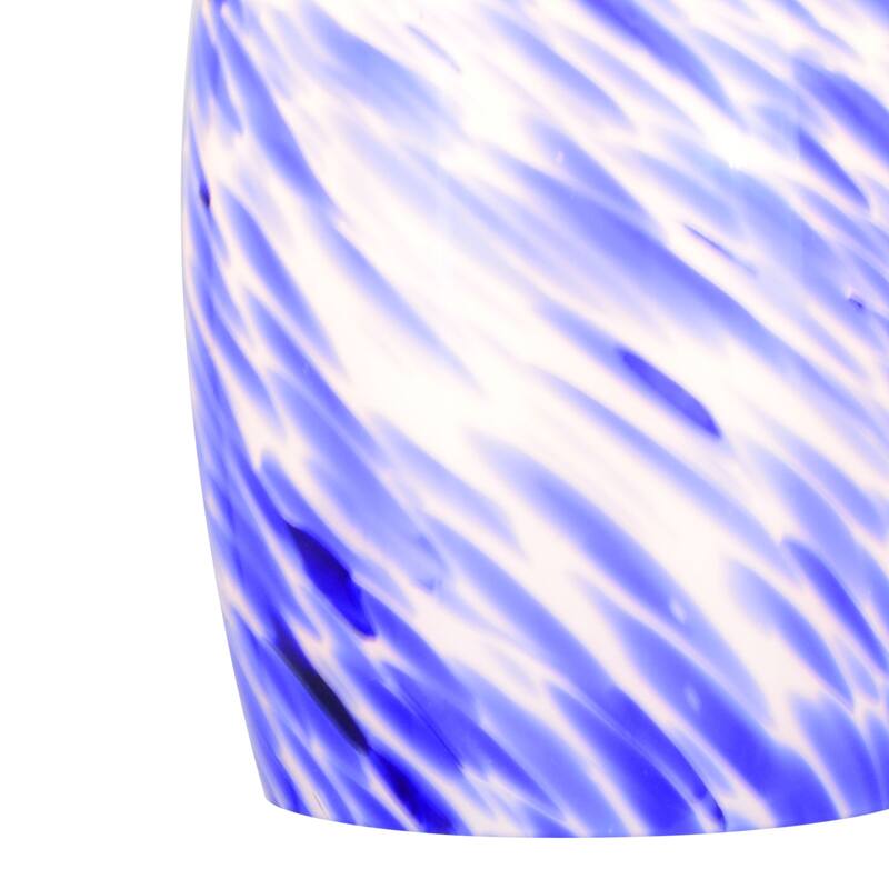 Milano Mini Pendant Ceiling Light with Blue Swirl Art Glass
