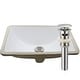 preview thumbnail 12 of 31, Novatto NP-U193902 Rectangular Undermount White Porcelain Sink with Overflow Drain Options, 18 x 13-inches