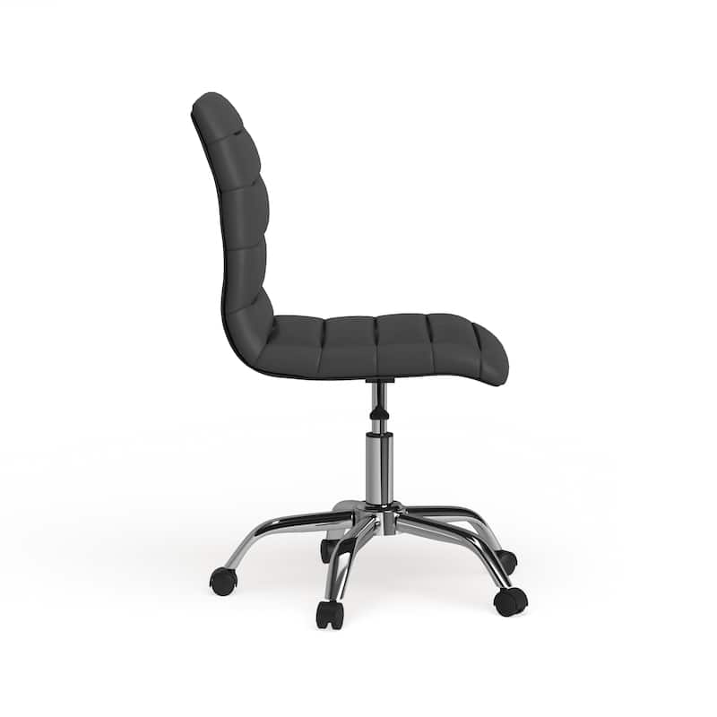 Ripple Armless Mid Back Vinyl Office Chair