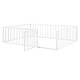preview thumbnail 6 of 8, Montessori Floor Bed Queen Ground Bed w/ Fence-Shaped Guardrail, White