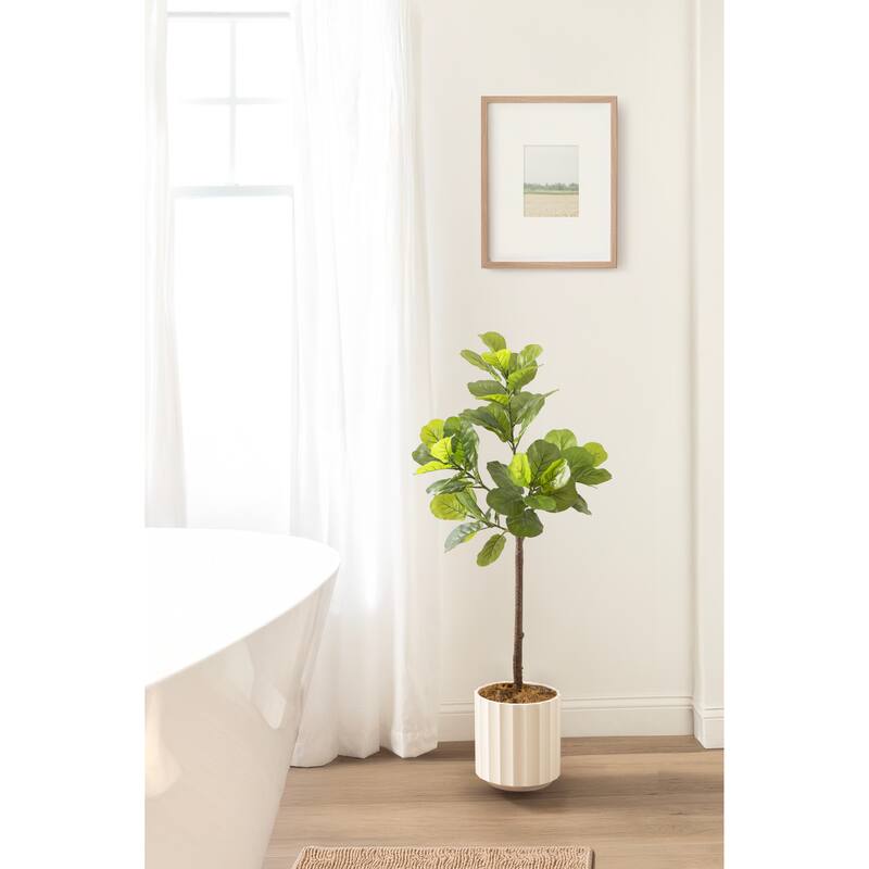 Kate and Laurel Fidmont Faux Fiddle Fig Tree