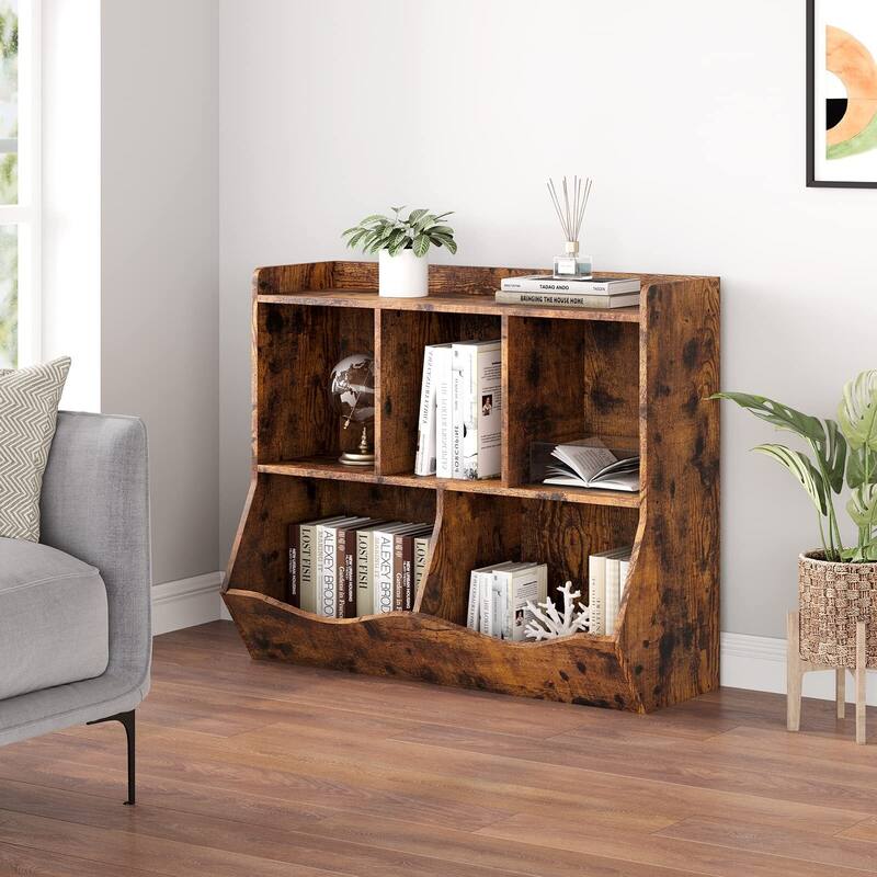 Toy Bookshelf and Bookcase, Multi Shelf with Cubby Organizer Cabinet for Storage Books and Toys