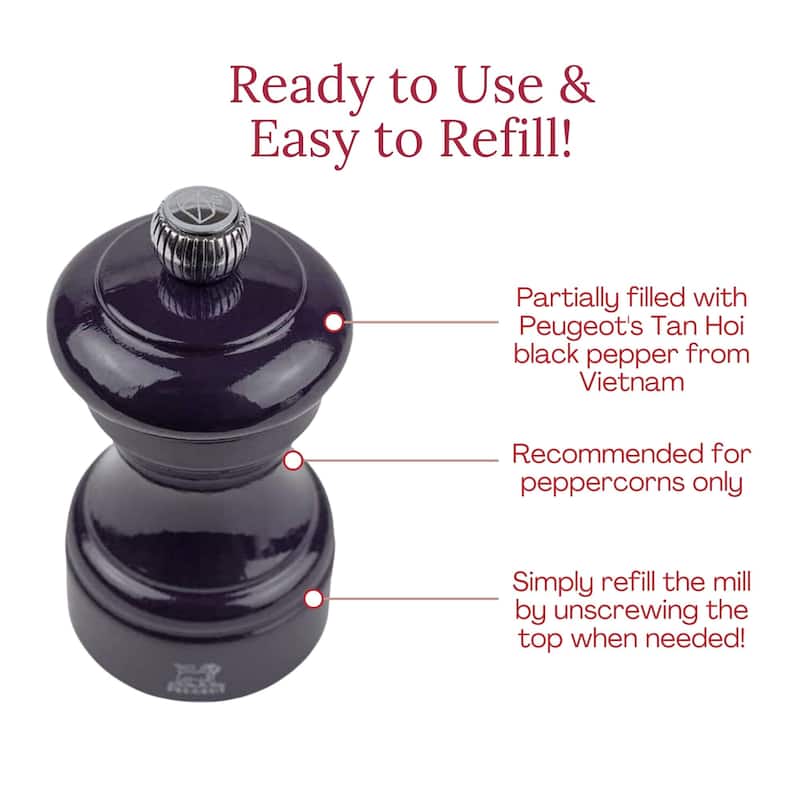Peugeot Bistro Pepper and Salt Mill Set - 10cm - 4in.