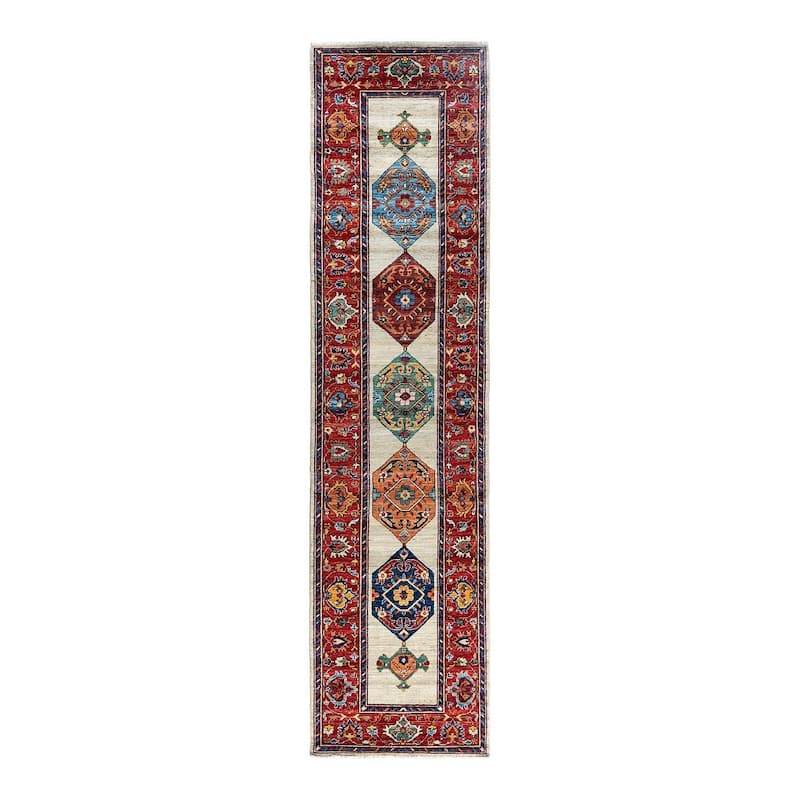 Serapi One-of-a-Kind Hand-Knotted Runner Rug - Light Gray, 2' 9" x 11' 1" - 2' 9" x 11' 1"