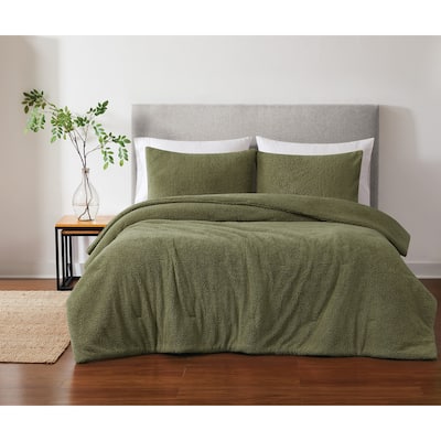 Brooklyn Loom Oversized Marshmallow Sherpa 3 Piece Comforter Set