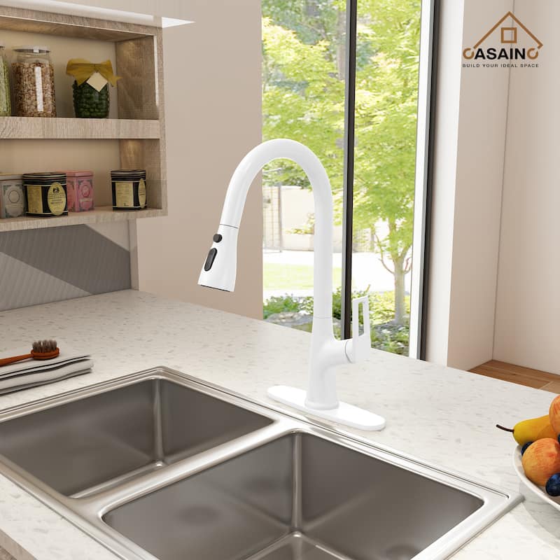 Single Handle Pull Down Sprayer Kitchen Faucet