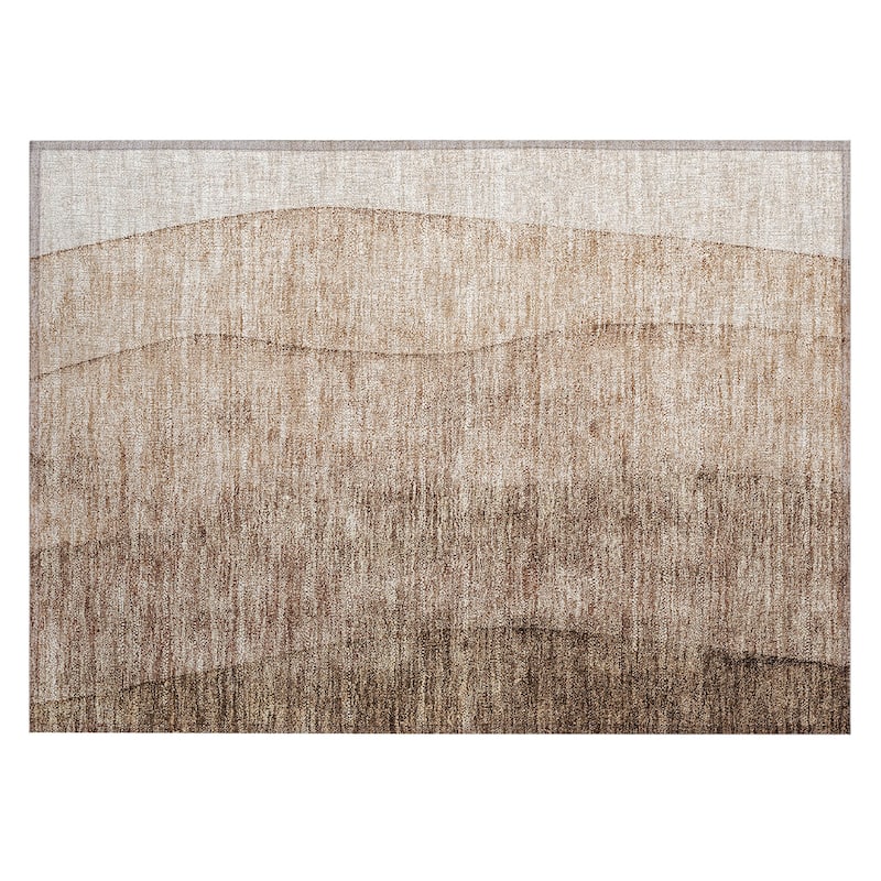 Machine Washable Indoor/ Outdoor Chantille Modern Horizon Rug