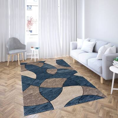 L'Baiet Liliana Abstract Blue Rug