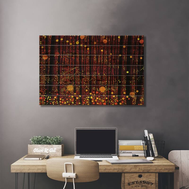 Glow Print On Wood by DB Waterman - Multi-Color