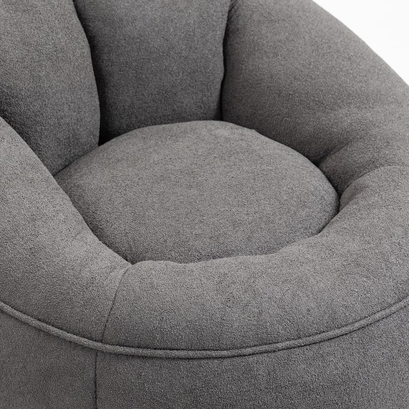 Indoor Bean Bag Sofa Chair with Padded Foam Padding, Footrest