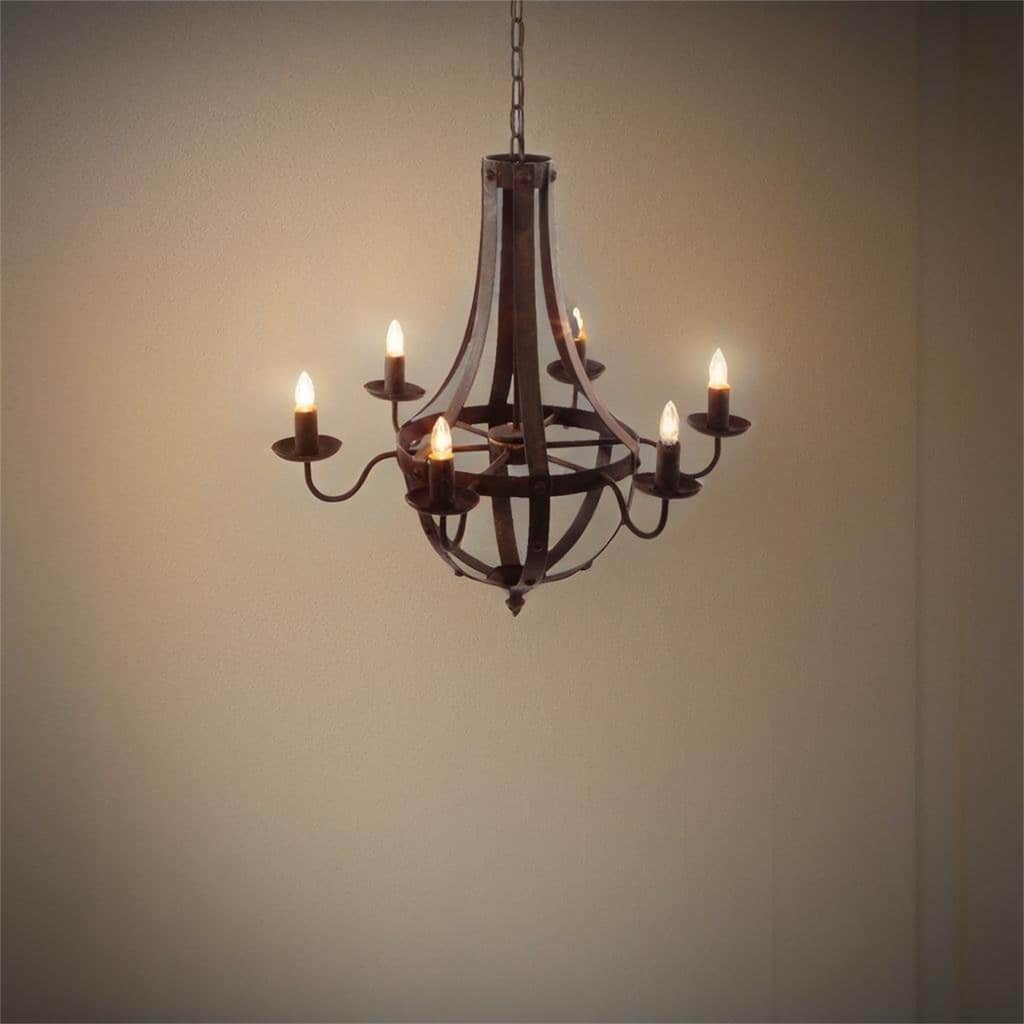 6 - Light Metal Chandelier