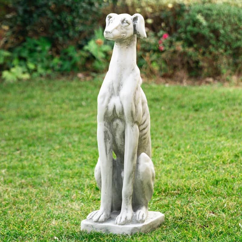Glitzhome 32''H MGO Sitting Dog Garden Statue