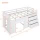preview thumbnail 3 of 25, Modern Twin Size Loft Bed With Cabinet and Shelf,Solid Construction
