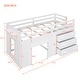 preview thumbnail 48 of 58, Wood Loft Bed with Ladder, Drawers and Safe Guardrail, Maximized Storage Space, Twin Size