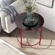 preview thumbnail 6 of 15, Llewellyn Contemporary 22-inch Glass Top Side Table by Furniture of America