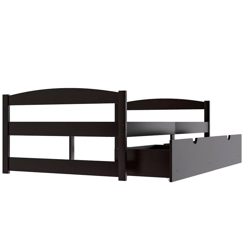 Twin Size Platform Bed, With Two Drawers