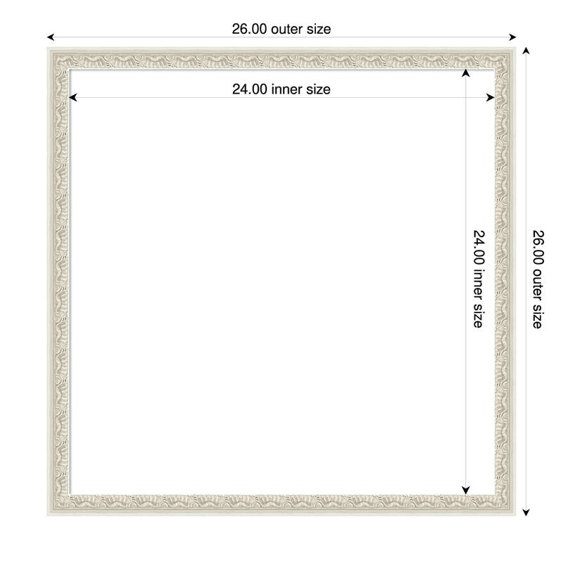 Bethany Framed Dry Erase Magnetic Board - 26 x 26 in - Bethany Silver