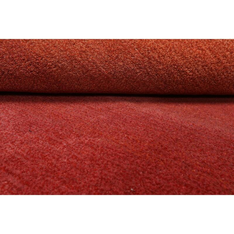 Multi Color Coral Ombre Designer Wool Rug for Modern Interiors