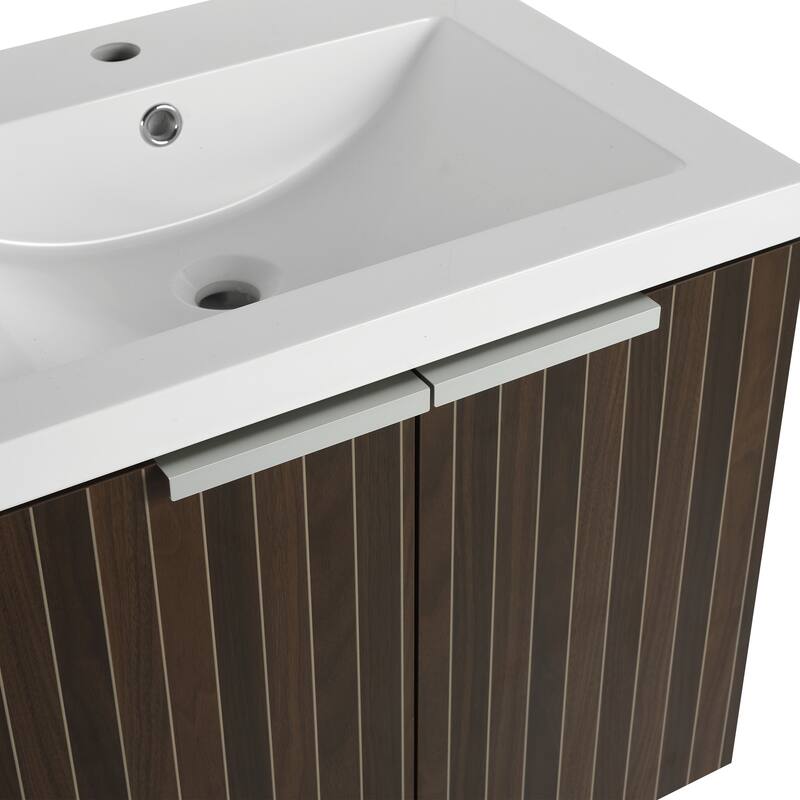Beingnext 24"/30"/36" Bathroom Vanity with Sink, Floating Bathroom Vanity with 2 Soft Close Doors