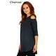 Simply Ravishing Women's Cold Shoulder Flare 3/4 Sleeve Blouse Top Tunic Shirt (Size: S-5X) - Thumbnail 8